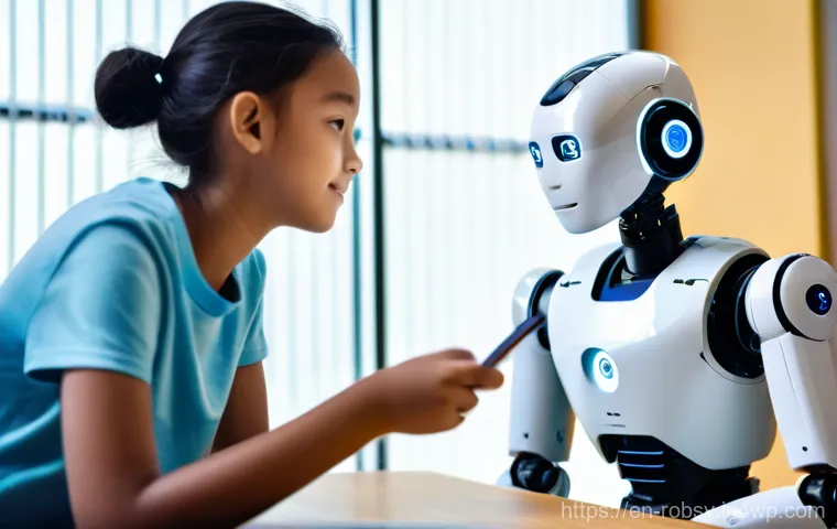 홈 로봇을 활용한 자녀 교육 방법 - **Prompt 1: Young Child and Block-Based Coding Robot in a Playful Maze**
    A bright, inviting imag...