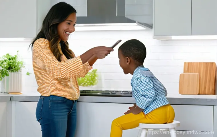 가정에서의 로봇 활용 성공 전략 - **Prompt:** A photorealistic image depicting a modern, high-tech living room bathed in natural light...