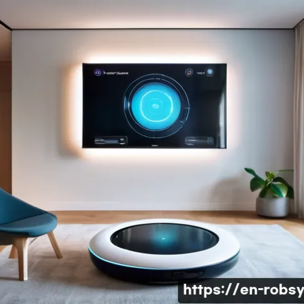 가정에서의 로봇 활용을 위한 아이디어 모음 - **Prompt:** "A futuristic, sleek domestic robot, resembling a minimalist and elegant design with sof...